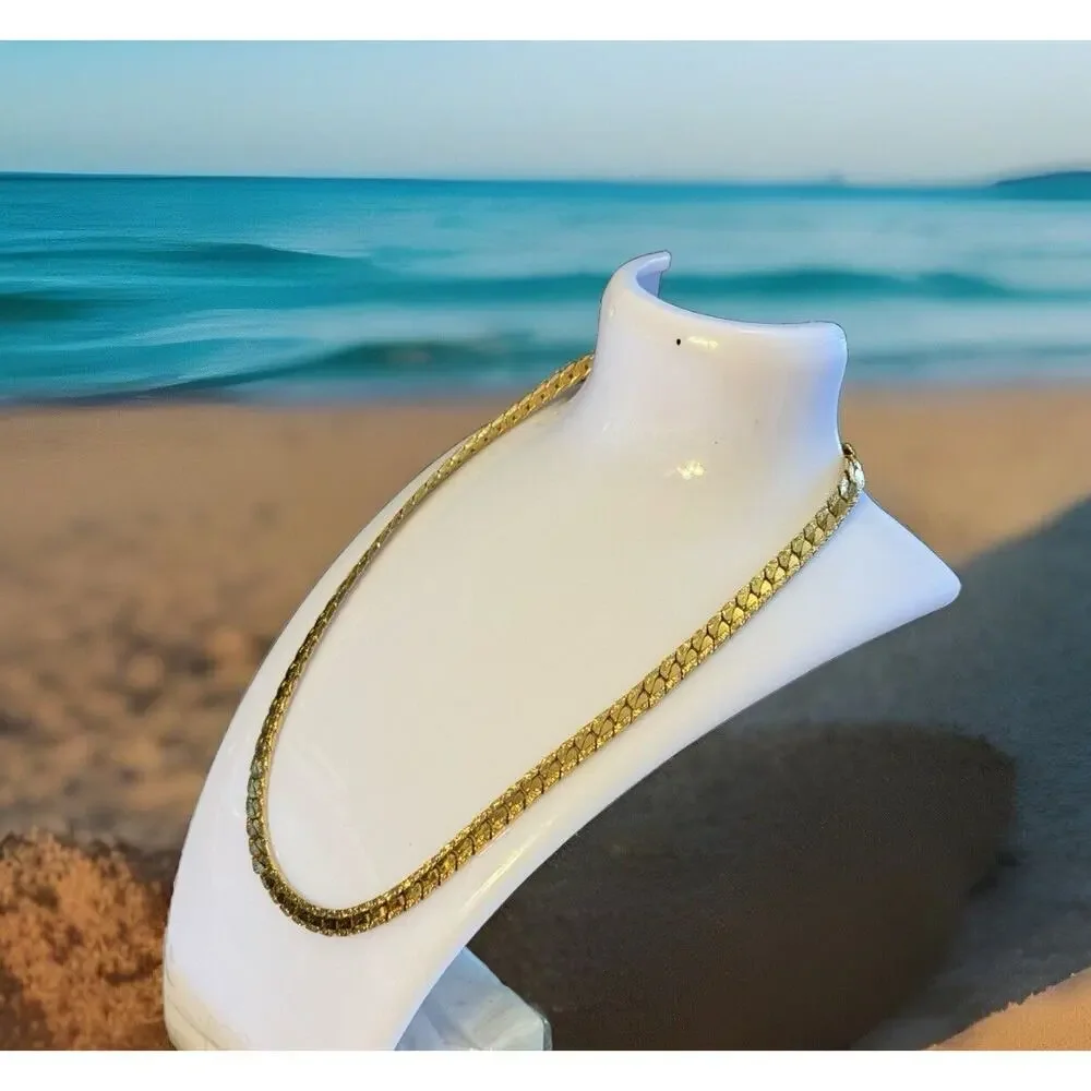 -NECKLACE Gold Tone Chain For Woman Or Men 16”
